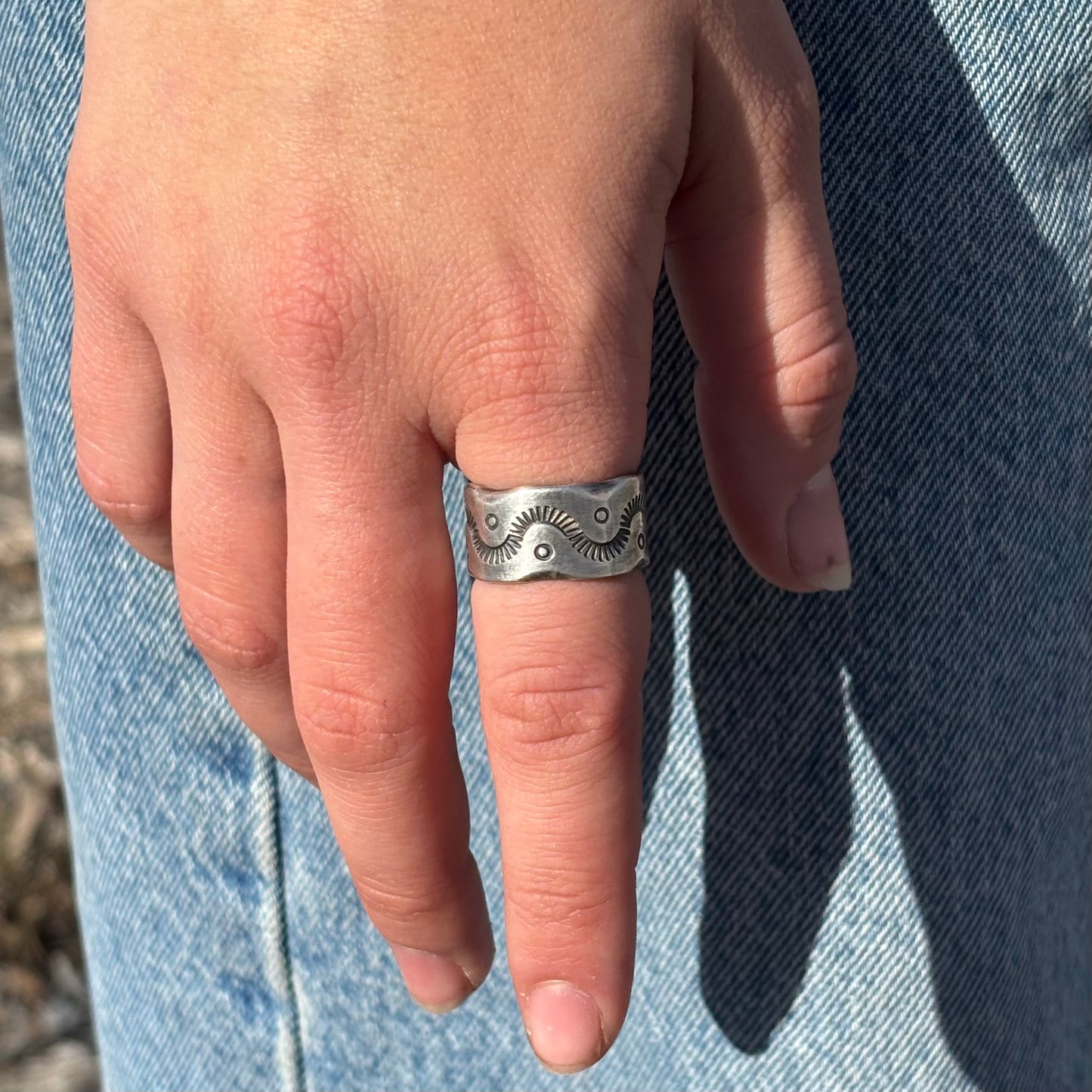 Silver Ingot Ring (Size 7 1/2)