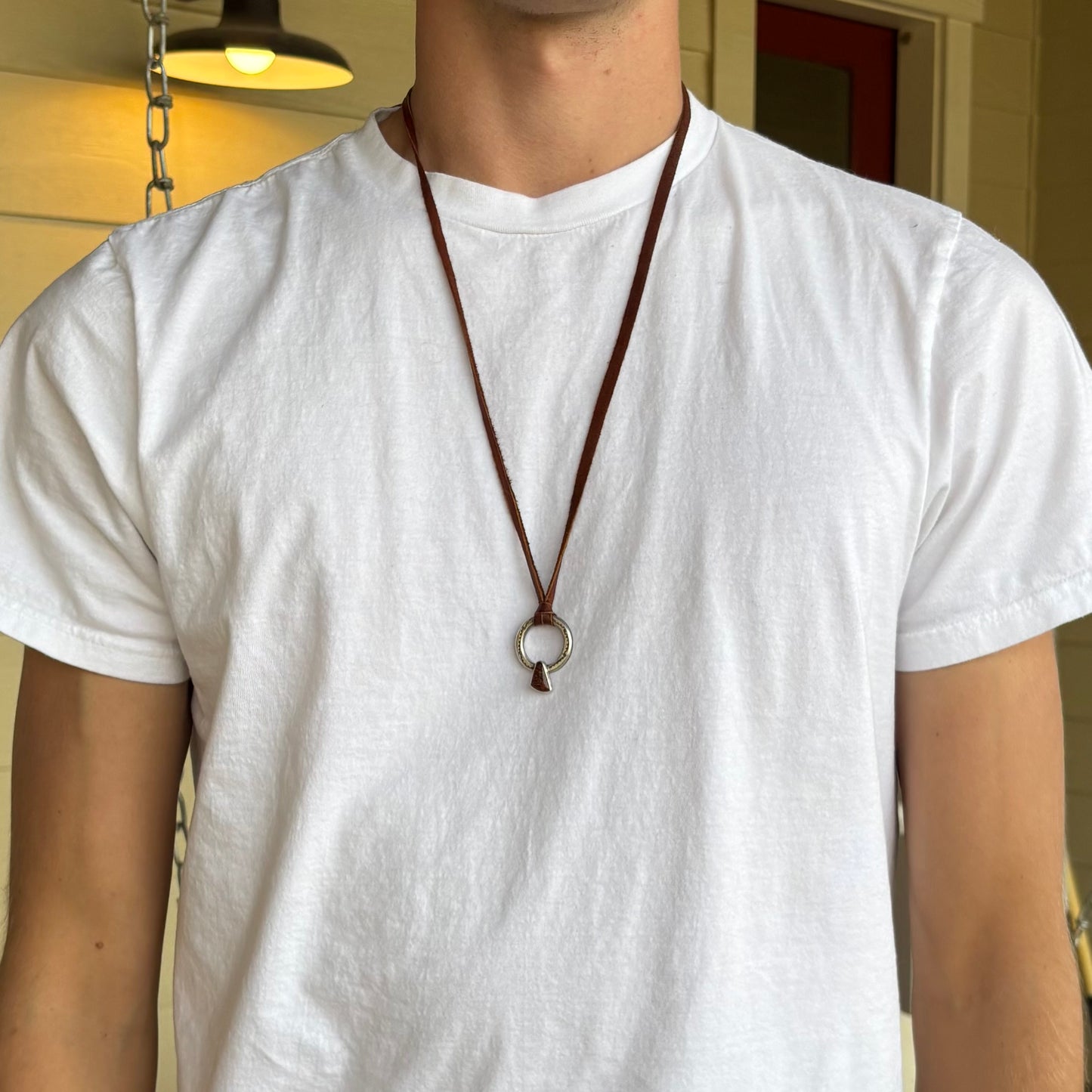 Traveler's Pendant with Fossilized Dinosaur Bone