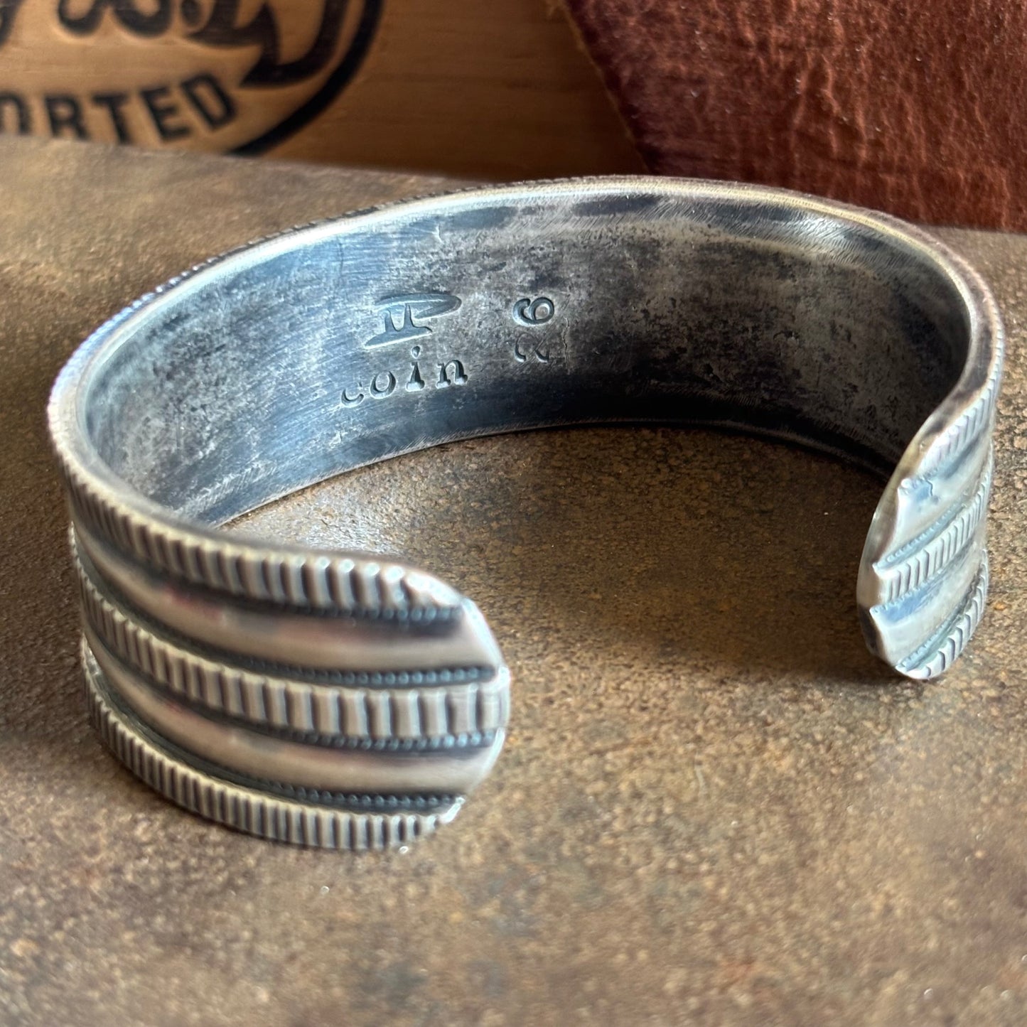 Coin Silver Three Rope Bracelet with Cheyenne Turquoise
