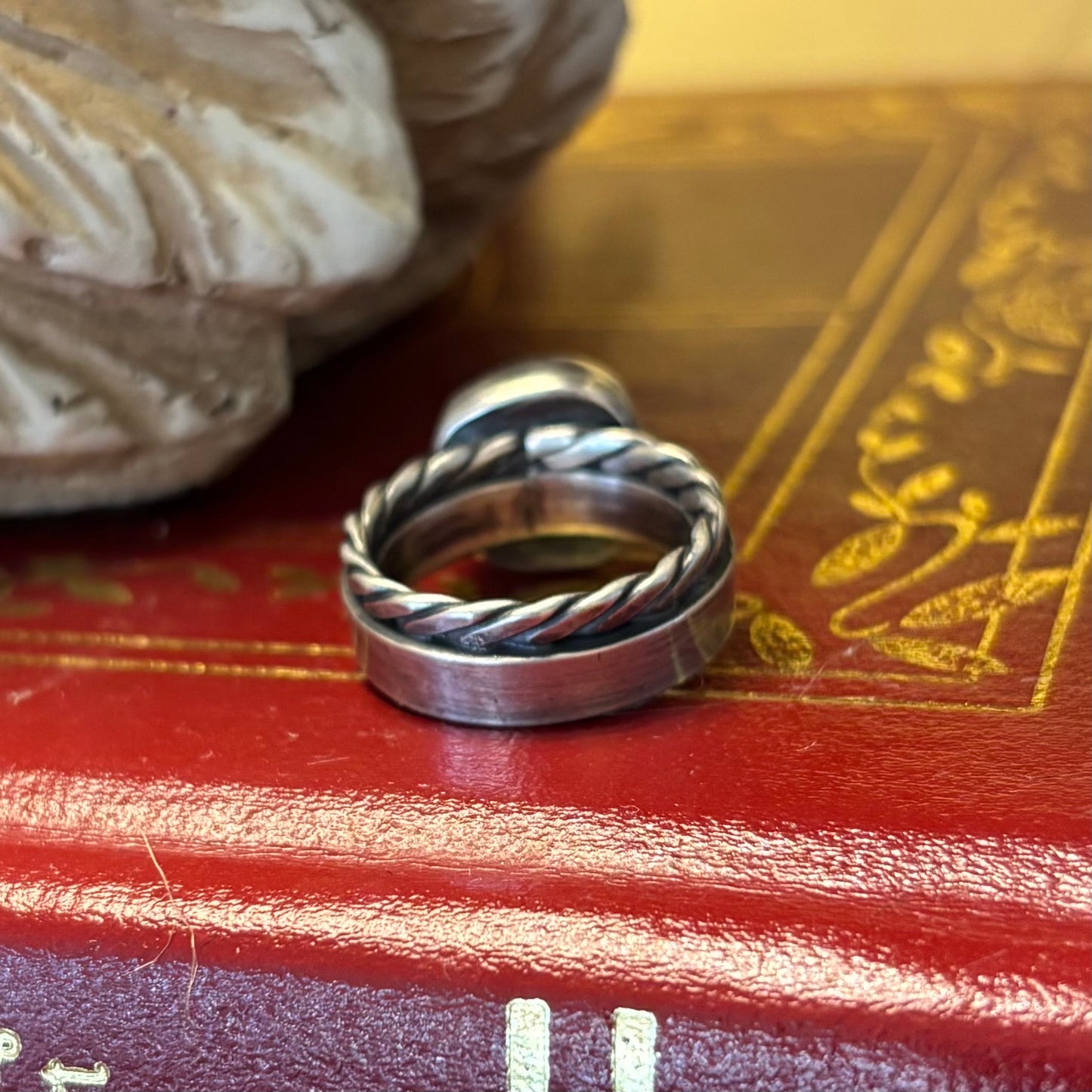 Kingman Turquoise Double Band Ring (size 5 1/4)