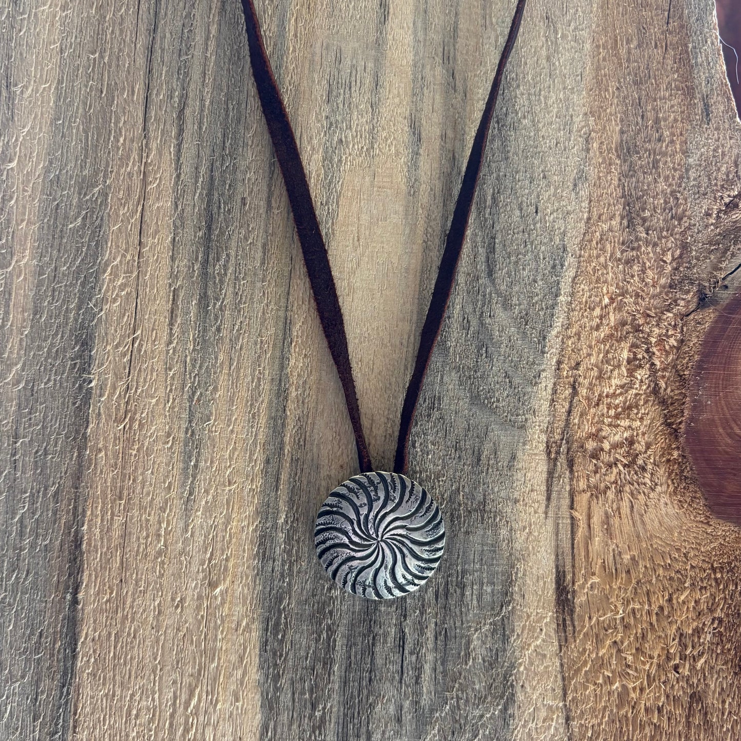Coin Silver Swirl Pendant