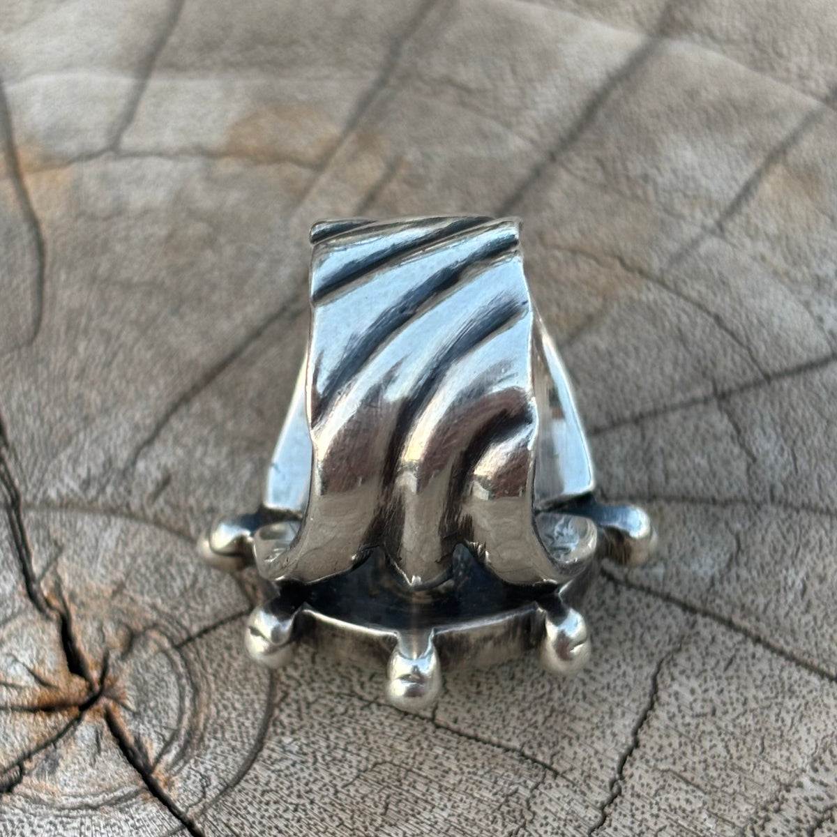 Triple-shank Burst Ring With Fox Turquoise