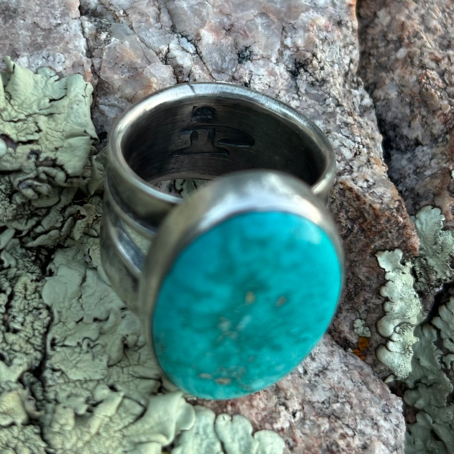 Split-shank ring with Fox Turquoise