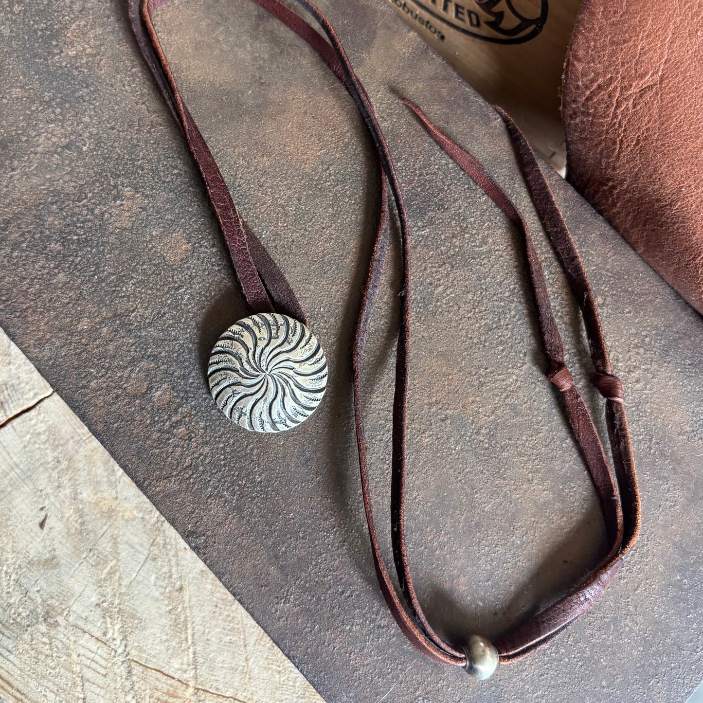 Coin Silver Swirl Pendant