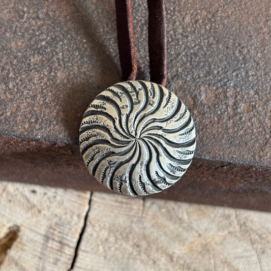 Coin Silver Swirl Pendant