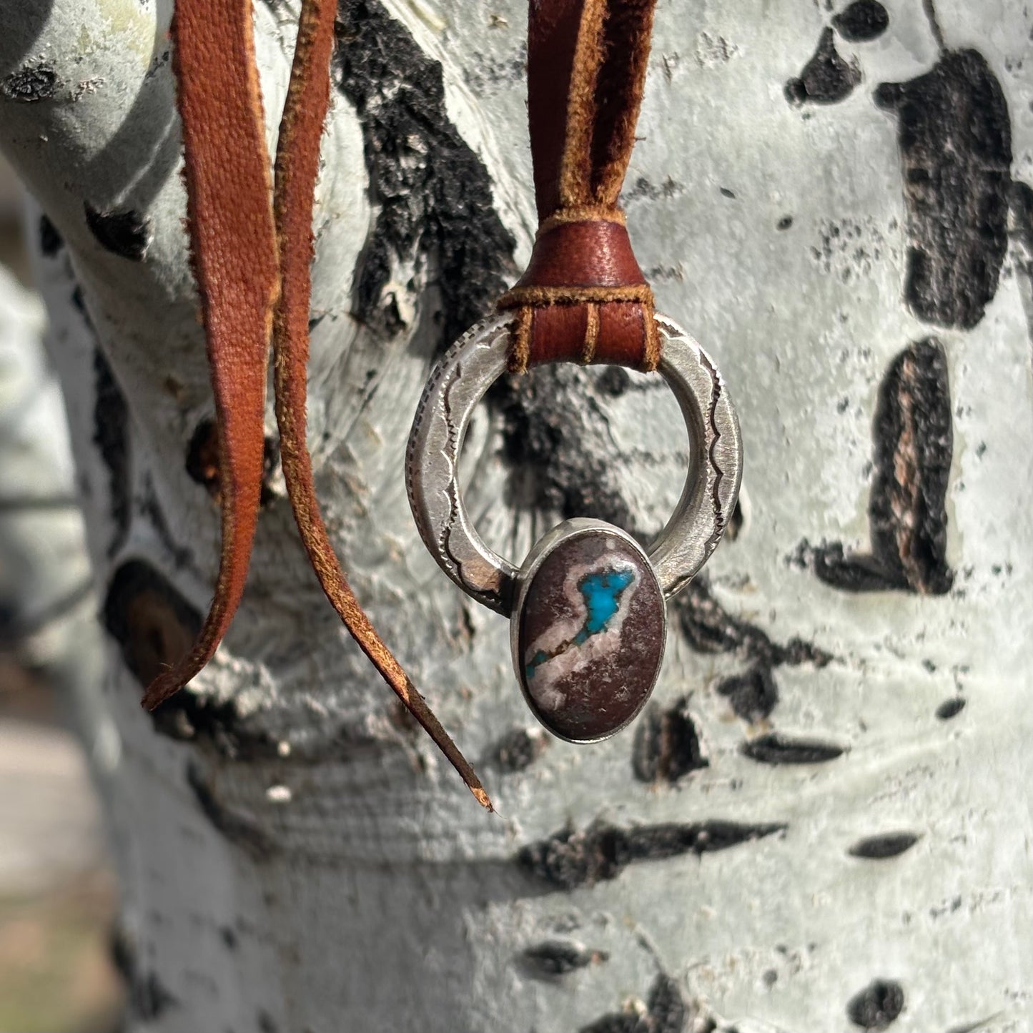 Traveler's Pendent with Bisbee Turquoise