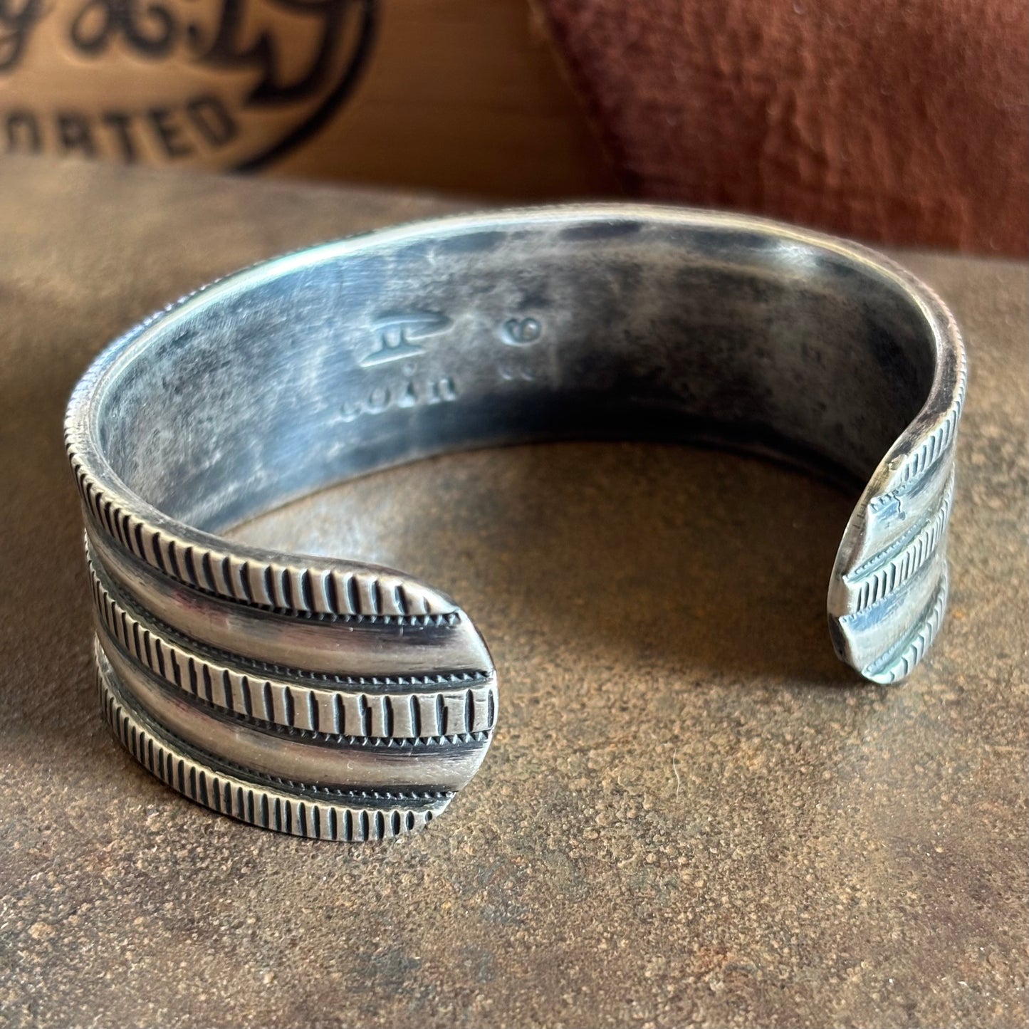 Coin Silver Three Rope Bracelet with Cheyenne Turquoise