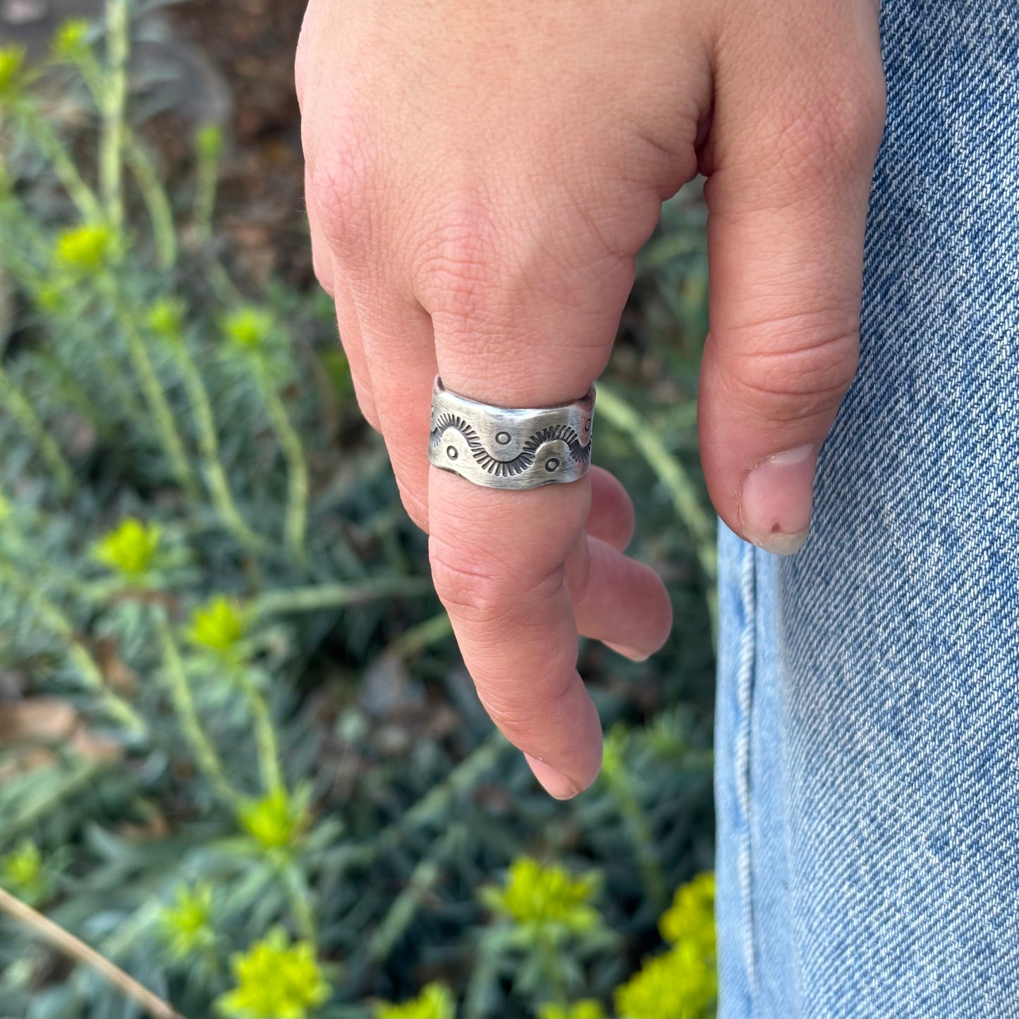 Silver Ingot Ring (Size 7 1/2)