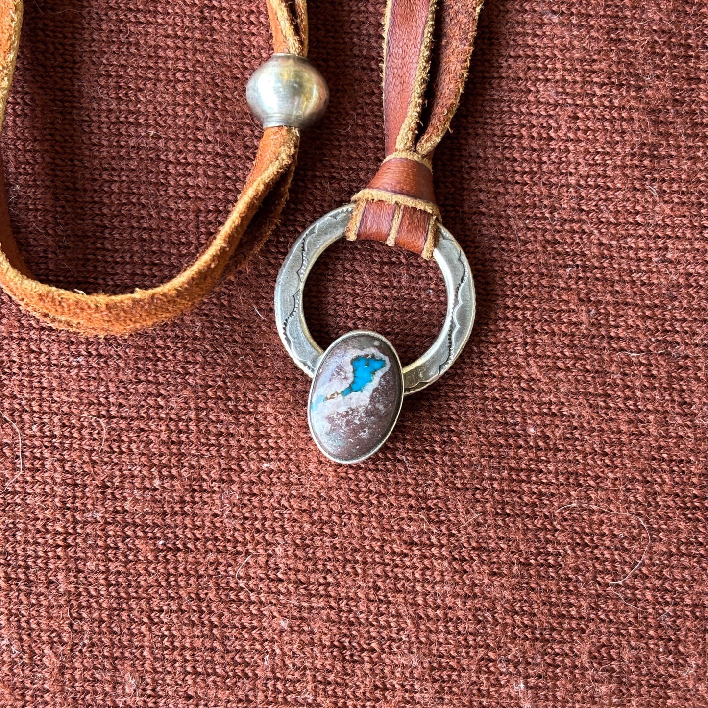 Traveler's Pendent with Bisbee Turquoise