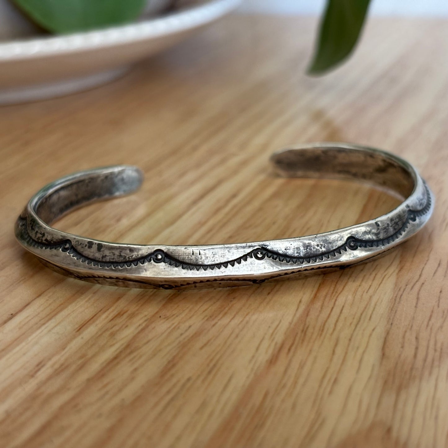 Tufa-cast triangle Stacker Bracelet