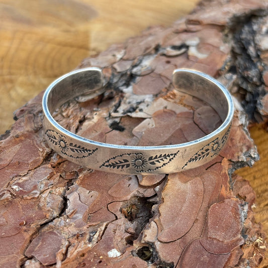 Stamped Sterling Silver Cuff