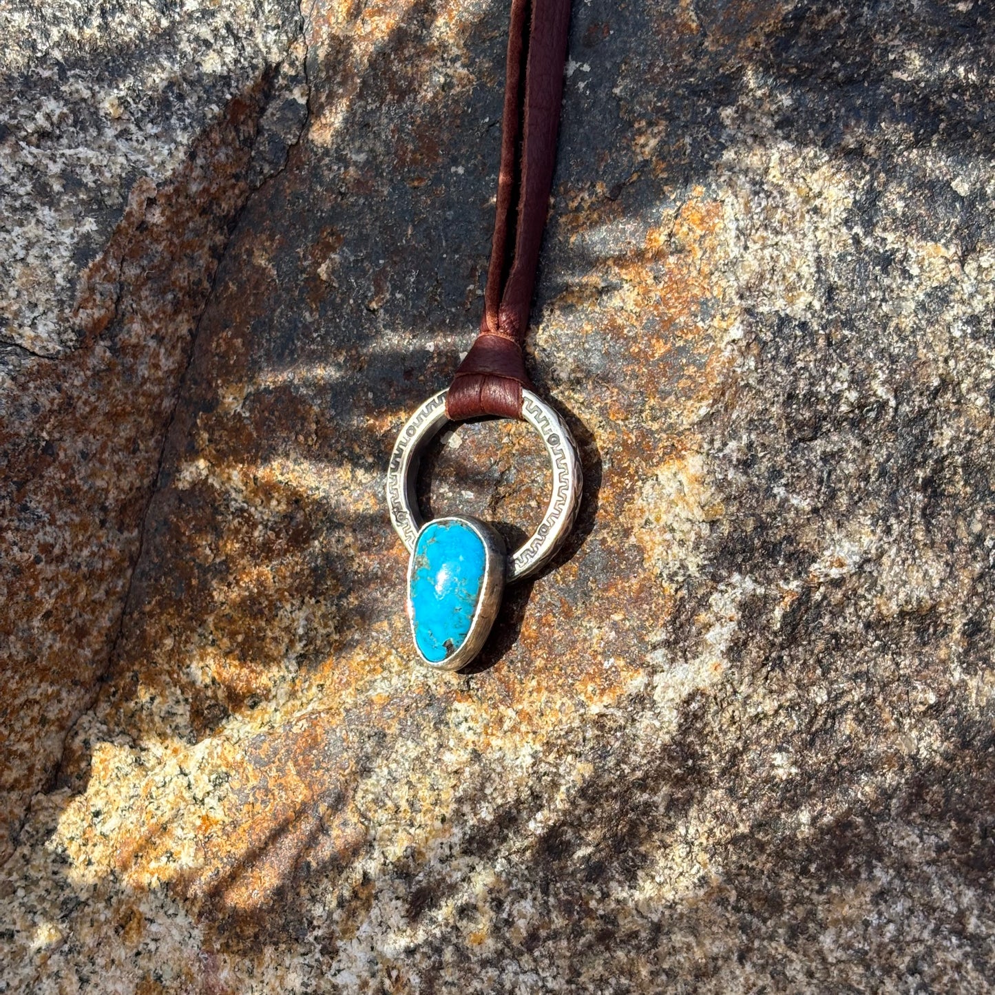 Traveler Pendant with Kingman Turquoise
