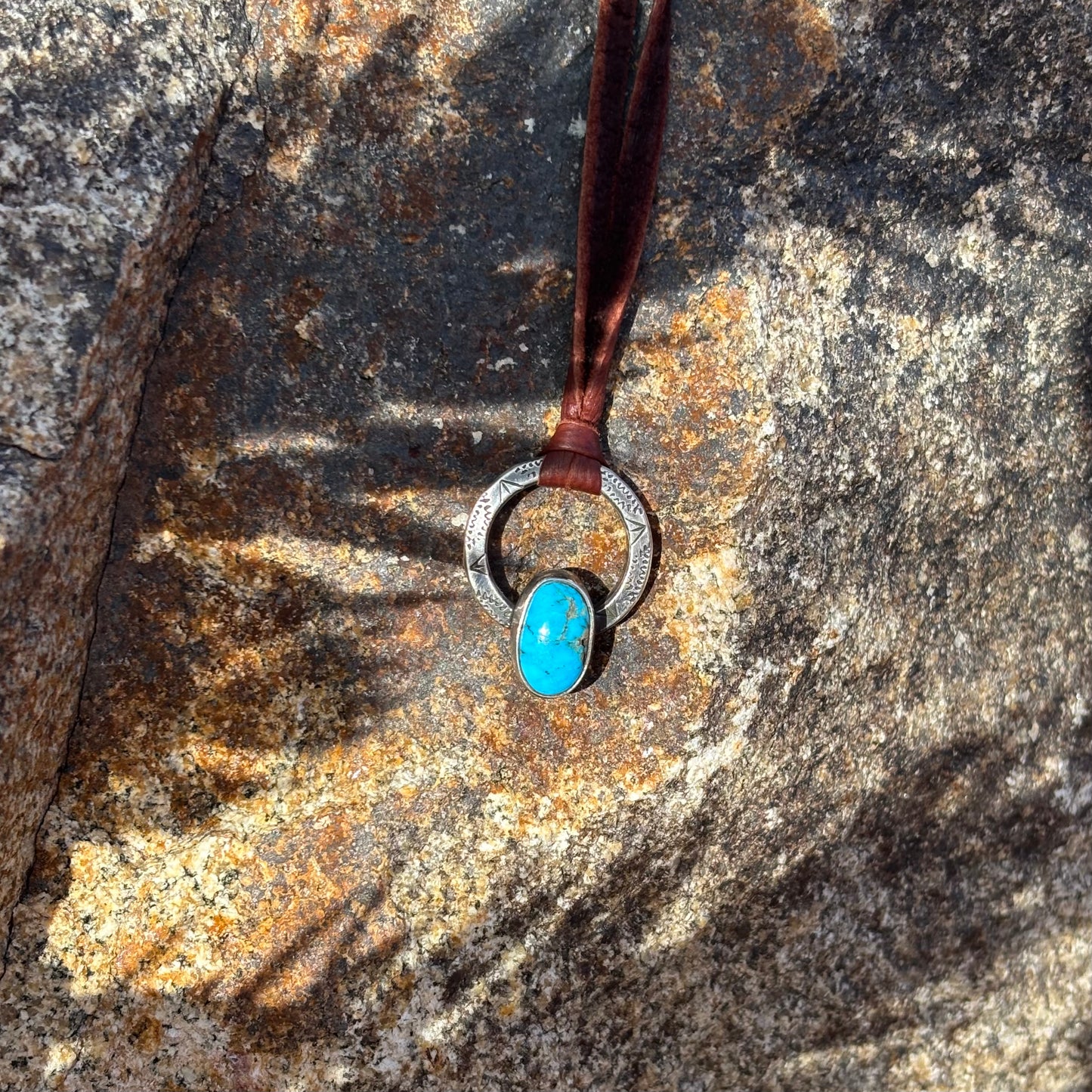 Traveler Pendant with Kingman Turquoise