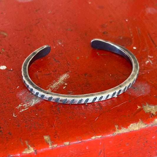 Silver Rope Square-wire Stalker Bracelet