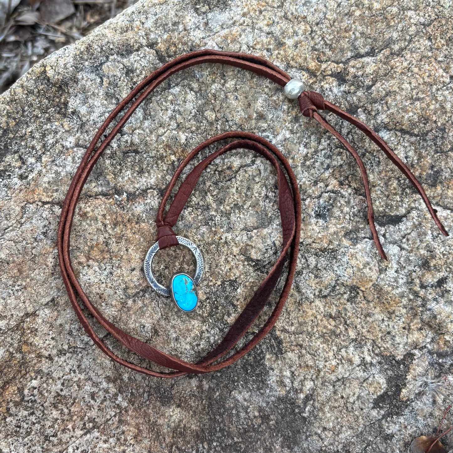 Traveler Pendant with Kingman Turquoise