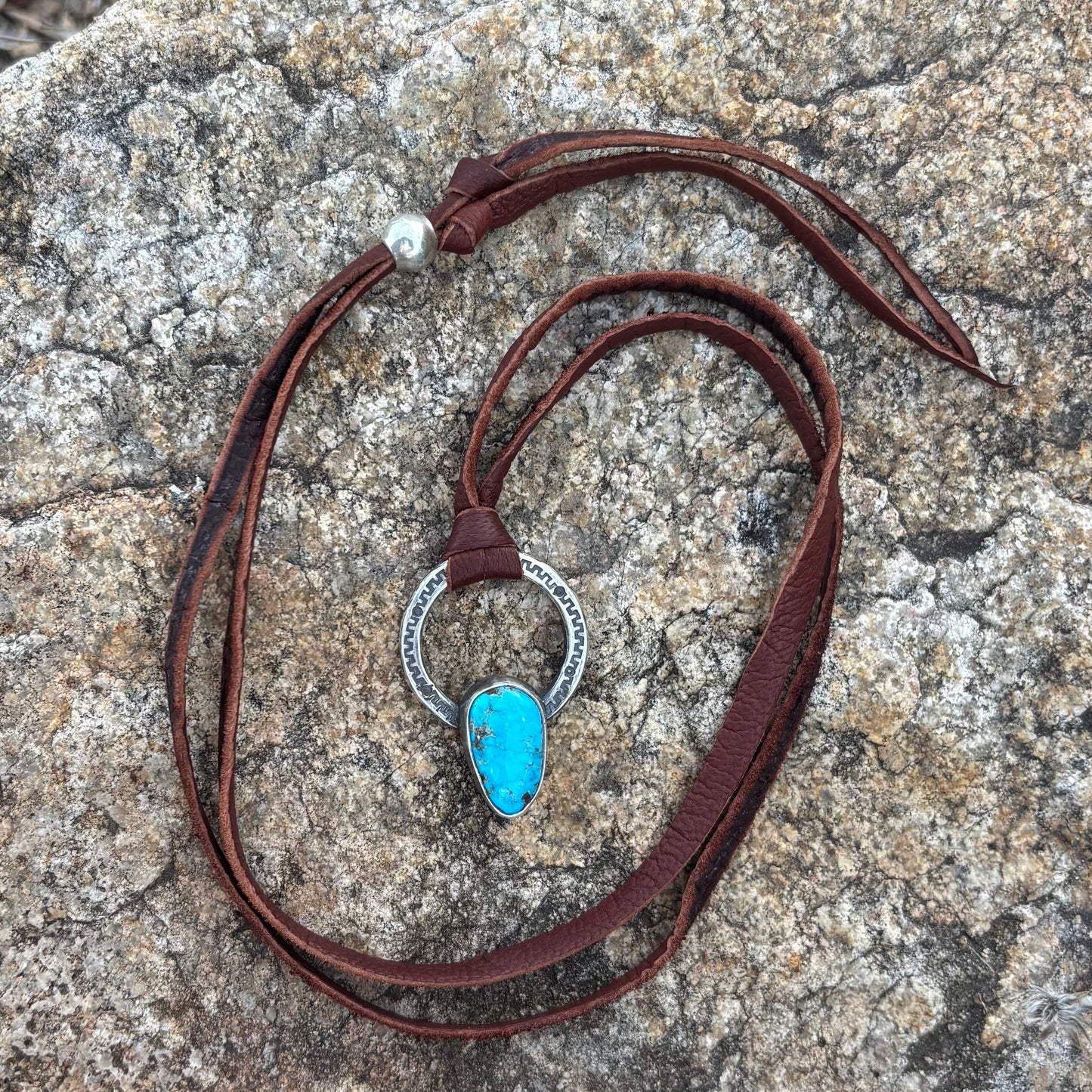 Traveler Pendant with Kingman Turquoise