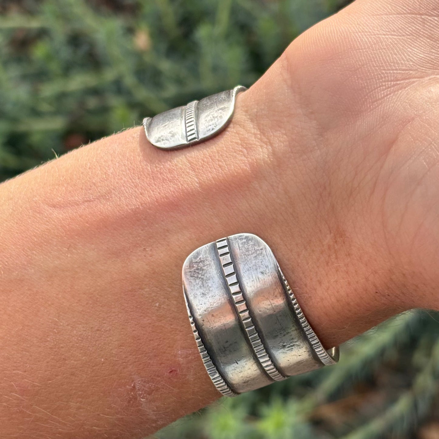 Three Rope Silver Cuff Bracelet
