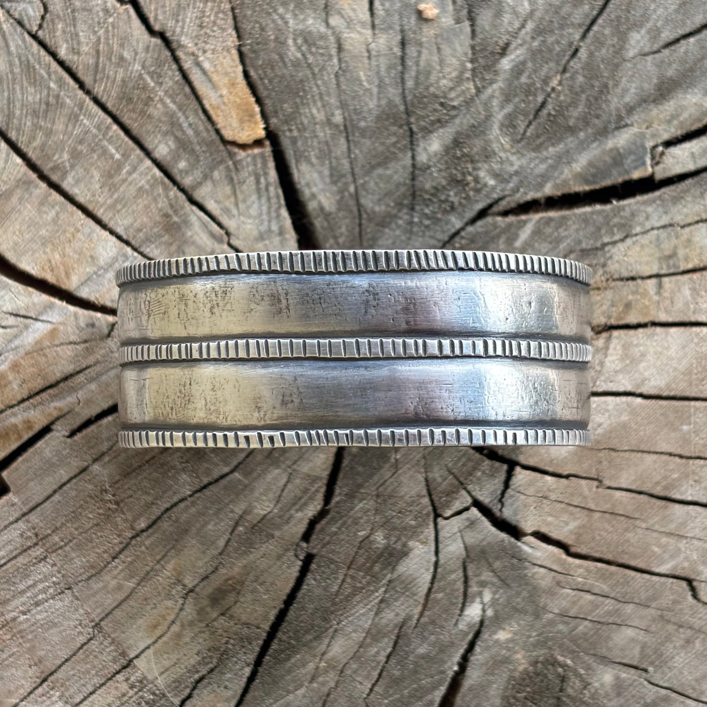 Three Rope Silver Cuff Bracelet